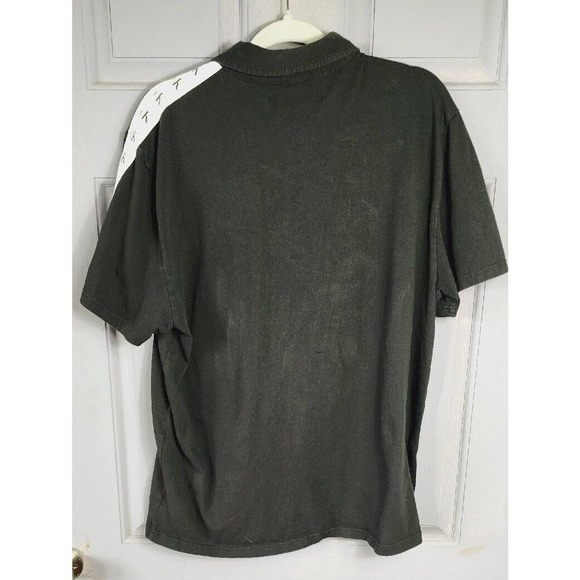 Vintage 90s Y2K Calvin Klein CK logo polo Shirt Top black XL Designer Classic - Picture 4 of 7